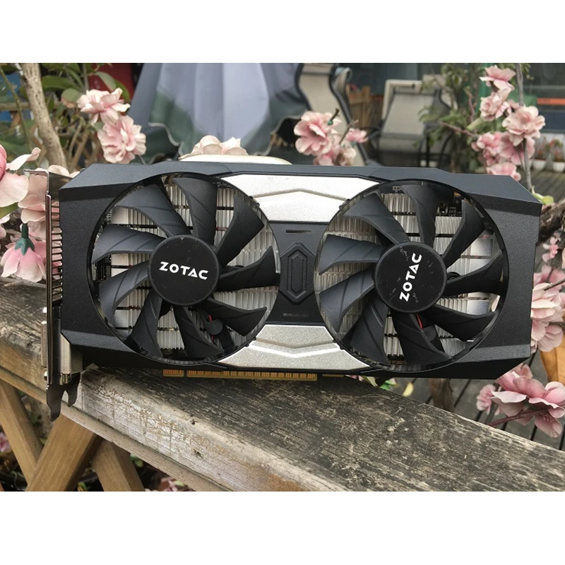 ZOTAC GTX 1050Ti-4GD5 Destroyer OC видеокарта GPU GTX1050 Ti 4 Гб карта для GeForce GTX1050Ti разгон 128 бит видеокарта б/у