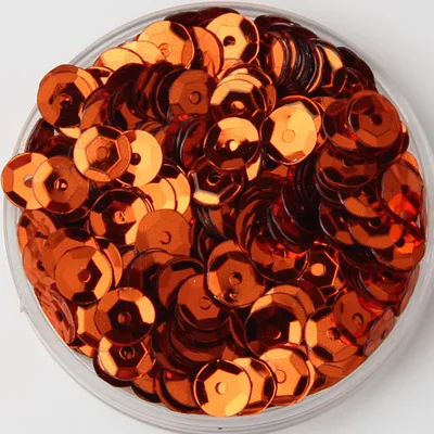50g(10000pcs) 4mm Cup Loose Sequins Round Paillette Wedding Garment Accessory Sewing Craft Orange Confetti Spangles | Дом и сад