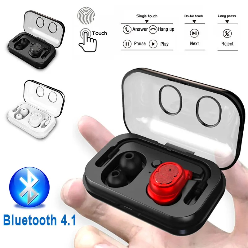 Мини наушники с громкой связью 2 4 ГГц Bluetooth V4.1 зарядным устройством беспроводные