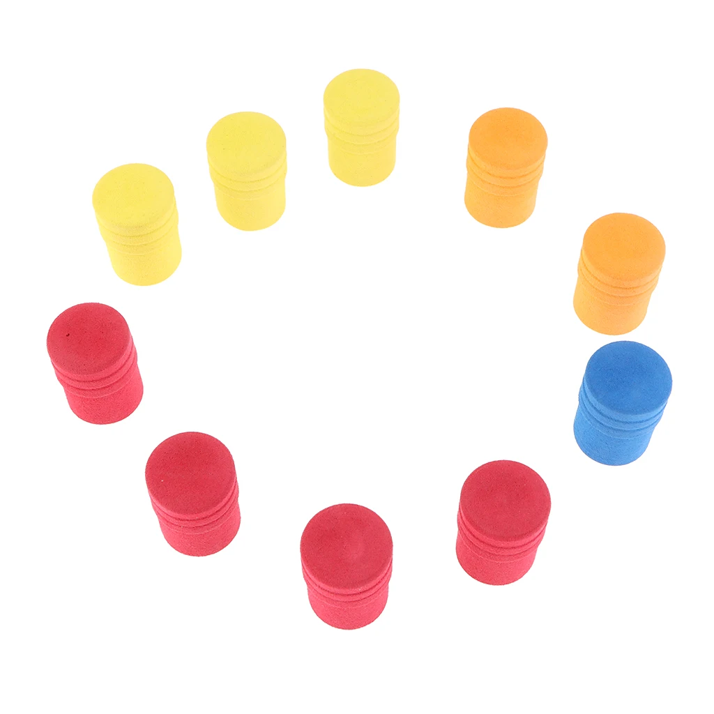 10 Pieces Fishing Rod Butt Caps Retractable Sponge Plug Fishing rod Components Tackle Accessories 