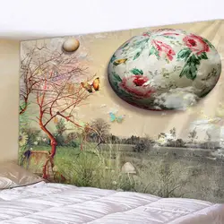 Мультфильм пространство вселенной планета фон гобелен с настенный украшения гобелен пляж коврик 150x130 см