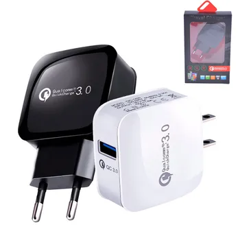 

QC3.0 USB Wall Charger Quick Charge Fast Charging Travel Power Adapter EU US Plug For Samsung S10 S9 Note 9 iPhone XR Android