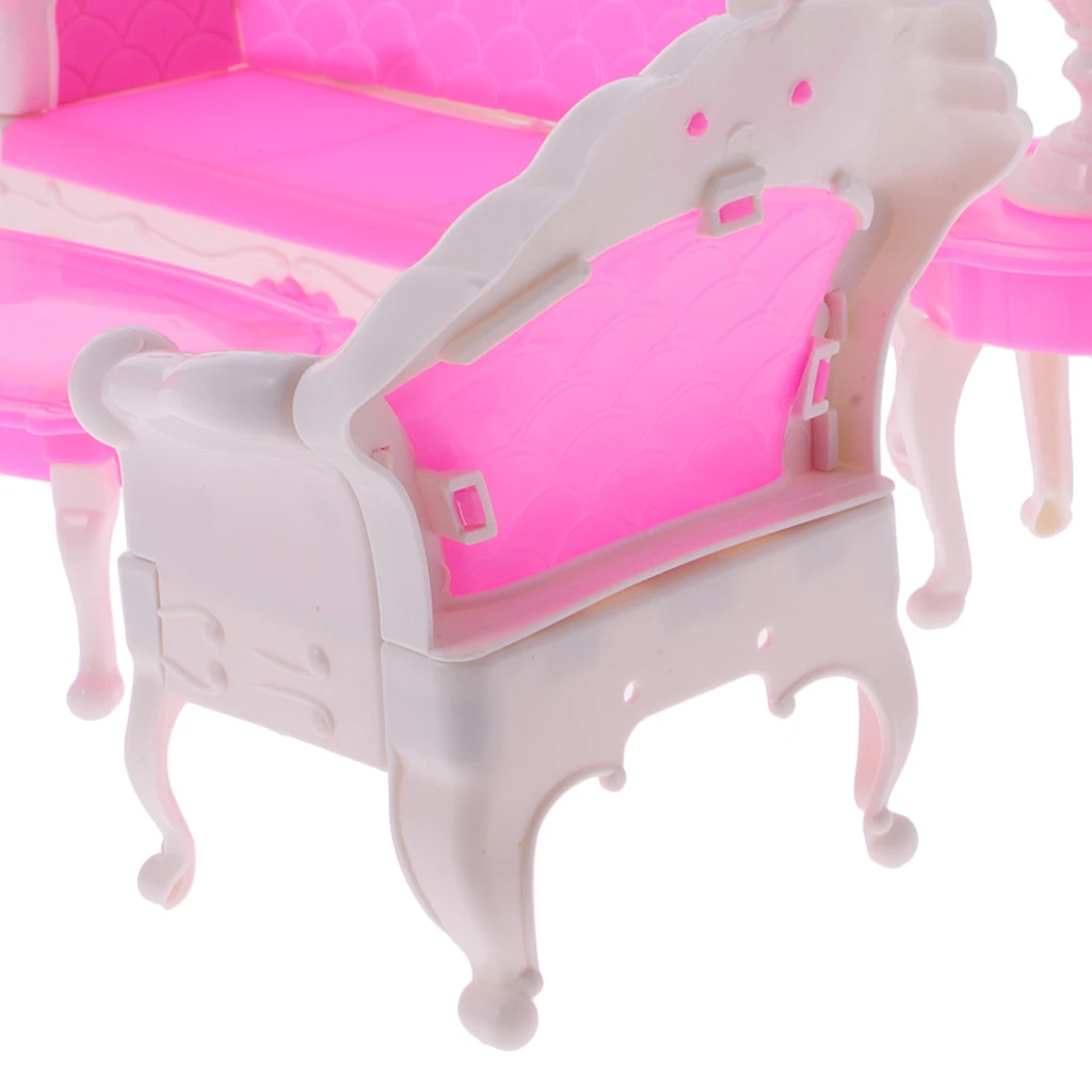 12Pieces Furniture Set Sofa Chair Lamp Tea Table for   Dolls House Toys