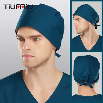 

2018 New Arrival Scrub Caps High Quality Gourd Hat Clinic Hospital Dental Surgical Cap Laboratory Pharmacy Workwear Medical Caps