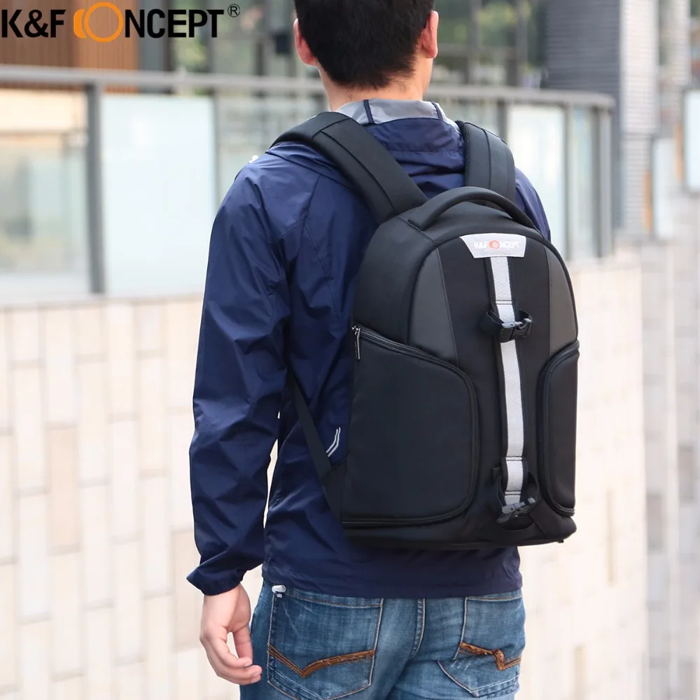 

K&F CONCEPT Camera Backpack (S) Multi-functional Bag With Raincover hold 1 Camera+Multiple Lenses+Flashlight+Items for Camera