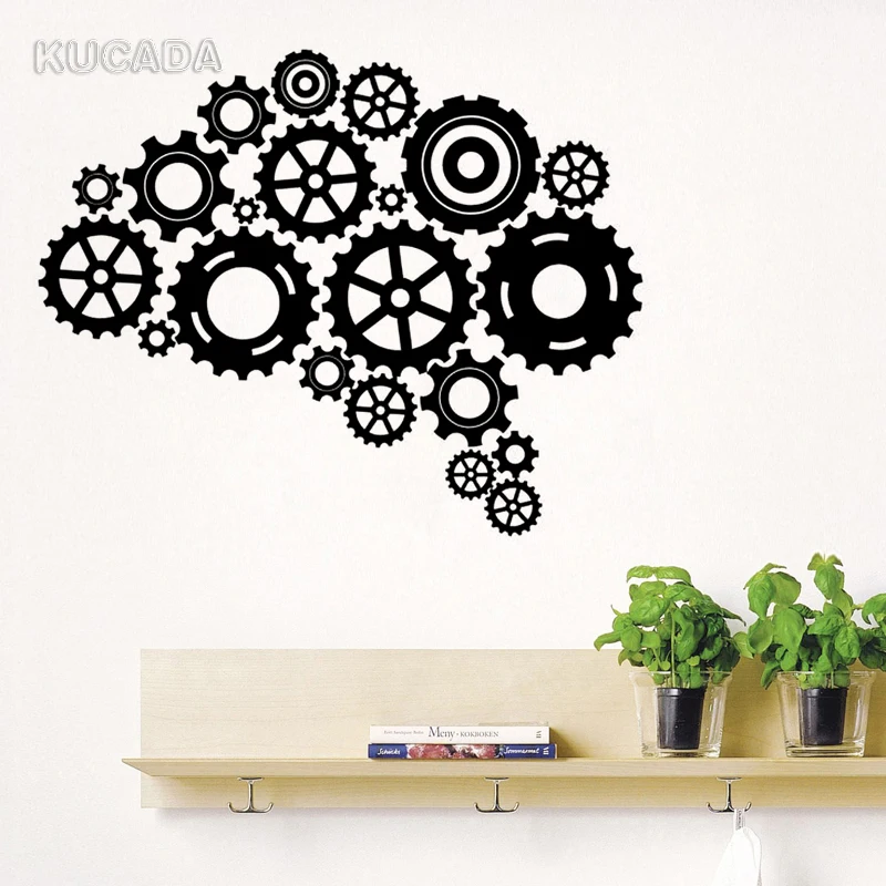 Details about   Vinyl Decal Wall Sticker Mural Gears Brain Smart Knowledge Decor Office g043 