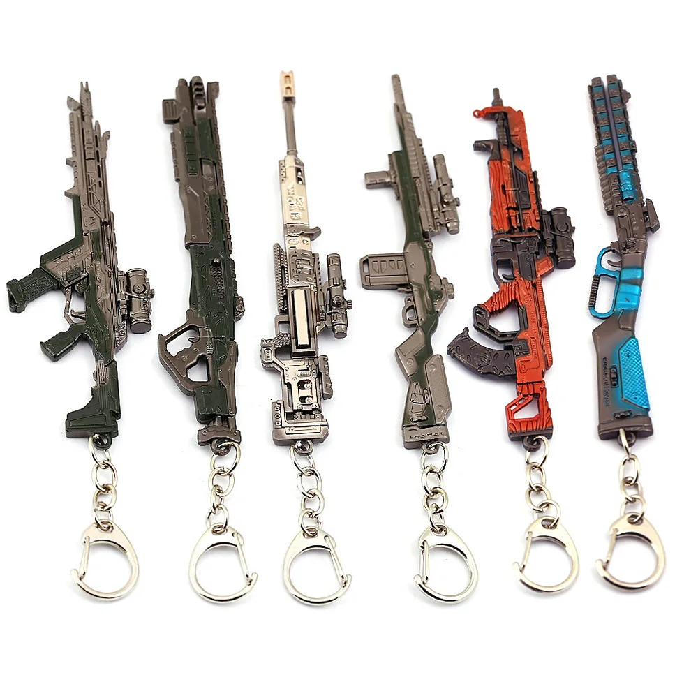 

New PUBG APEX LEGENDS Key chain Gift gun Model Keychains Male Cool game Metal Key chain Creative car Simulation Keyring Jewel