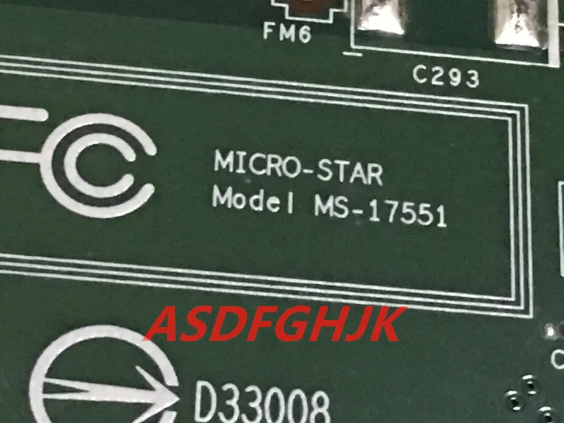 price cut  LAPTOP Motherboard for MSI CX70 CR70 MAINBOARD MS-1755 MS-17551 REV 1.0 100% TESED OK