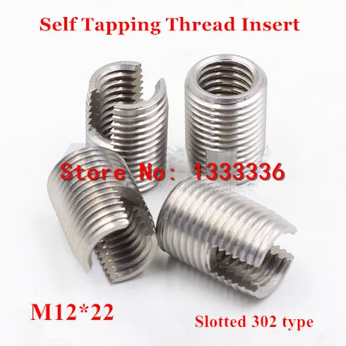 10 шт. M12 * 1 75*22 (L) самонарезающая резьба 302 шлицевой тип из нержавеющей стали