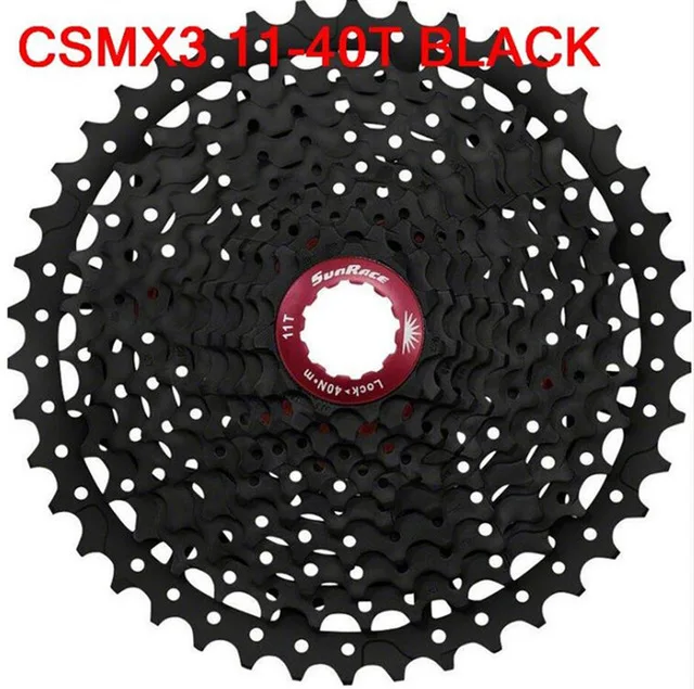 Sunracing 10 скоростная кассета CSMS3 CSMX3 11-40T 42T46T велосипедная кассета для Shimano SRAM маховик 11-40 11-42 11-46 10s кассета - Color: MX3 11-40T Black