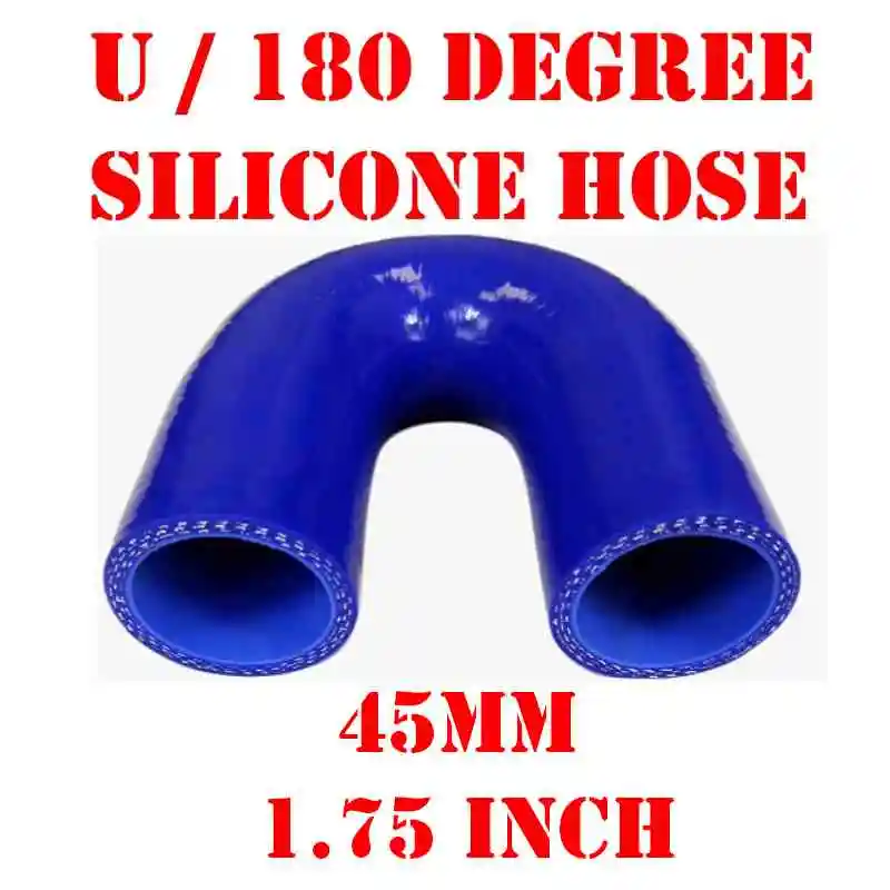 180 Degree Silicone Elbow Hose - 2" ID, 4-Ply Reinforced For Turbo, Intake, Intercooler & Industrial Use