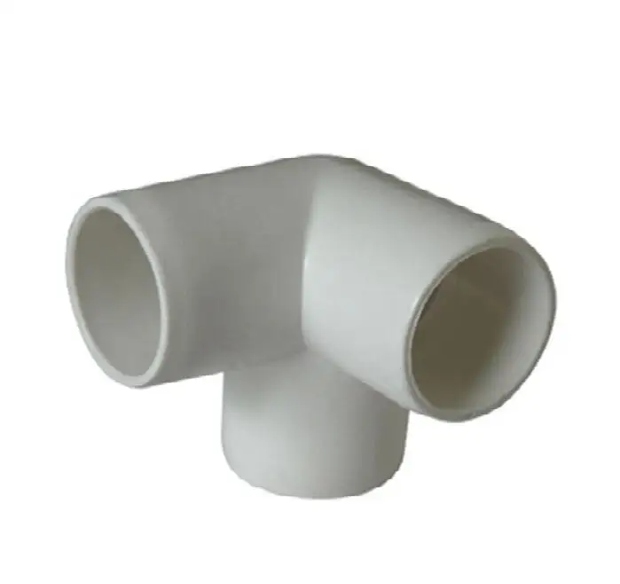 2016 NEW! PVC 3/4" PVC 3 WAY ELBOW WHITE Pipe Coupling Connector 100