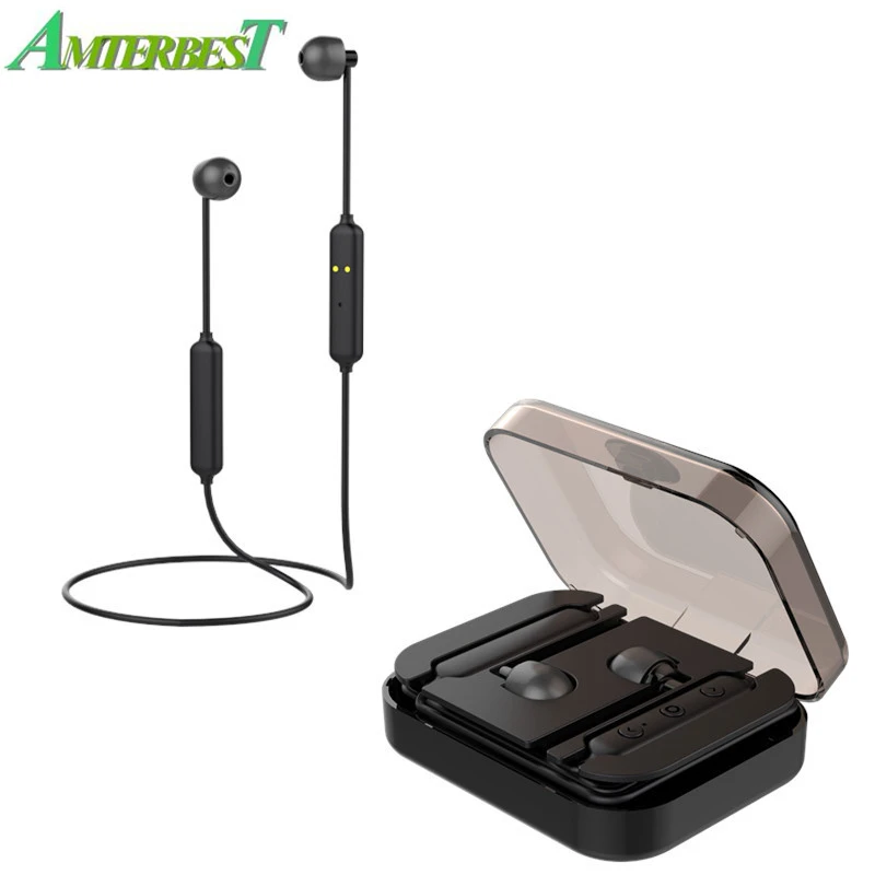 AMTERBEST миниатюрная беспроводная Bluetooth гарнитура Спортивные наушники