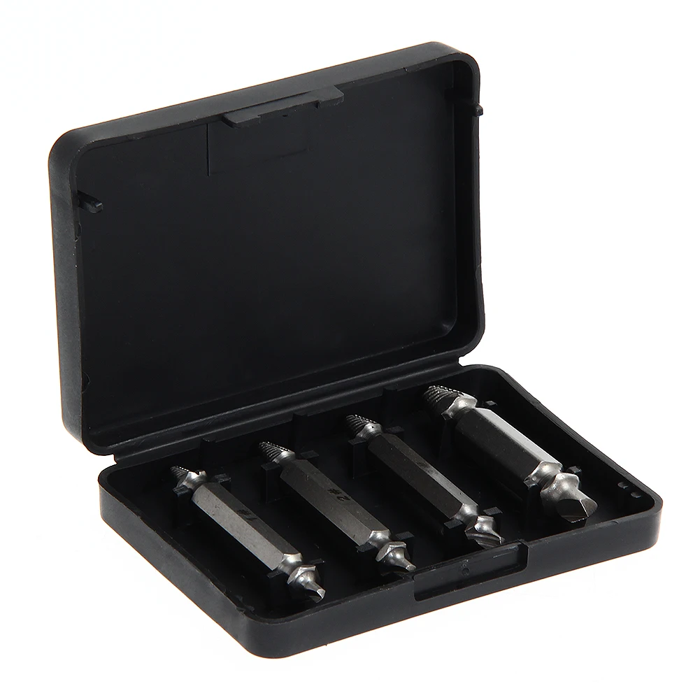 

4PCS/Set Damaged Screw Extractor Double Side Drill Bit Screw Remover Bolt Extractor For Damaged Screw Extractor Kit