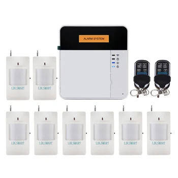 

CE PIR motion sensor LCD display Security GSM Alarm System with App