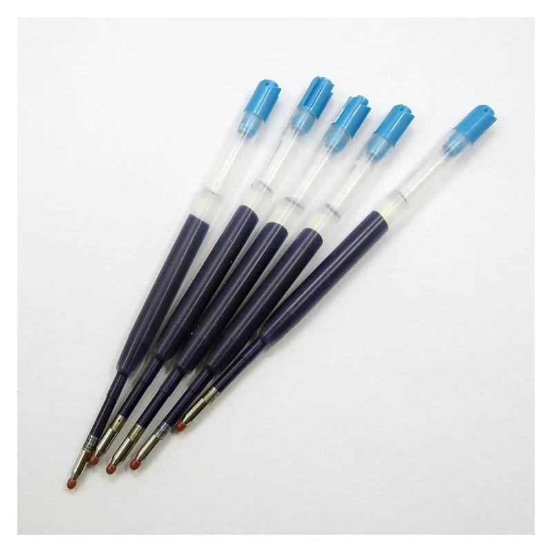 Новый 5 шт./лот черный/синие чернила Шариковая точка Сменные стержни для ручек 0,5 мм гелевая ручка для наши тактические аксессуары с ручкой