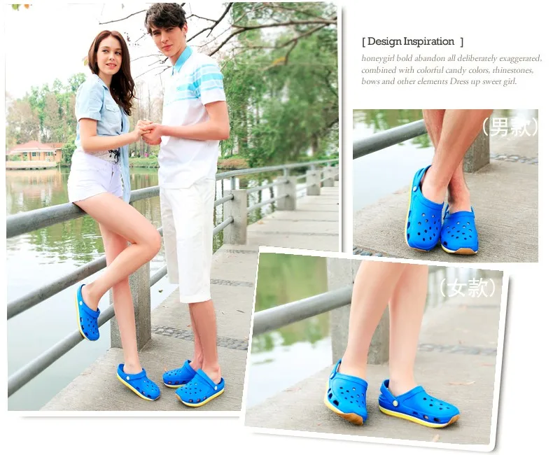 2016 Summer Mens Clogs Beach Slippers For Men Women Garden Shoes Mule Clogs Fashion Candy Color Adult Clog Clogs EVA Materials (8)