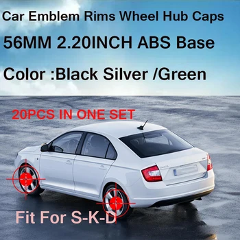 

Car Emblem Badge Logo Rims Wheels Caps For skoda Octavida Bora Jetta Fabia Superb Yeti 56mm 20pcs/set Car-styling Car Covers