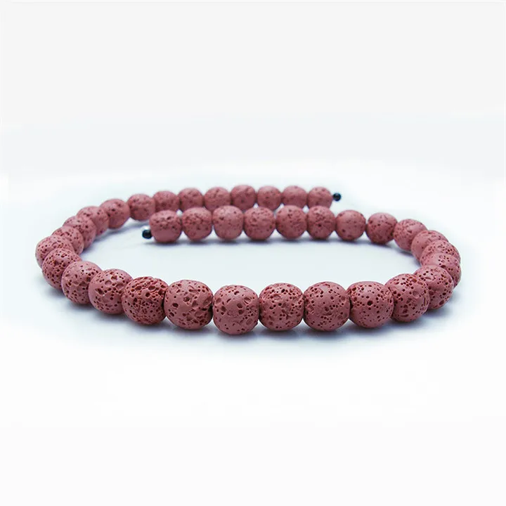 5 6-16mm Volcanic Stone Beads Aromatherapy Colored Glossy Scrub Diy Handmade Loose Beads For Necklace Bracelet Diy Jewelry Making