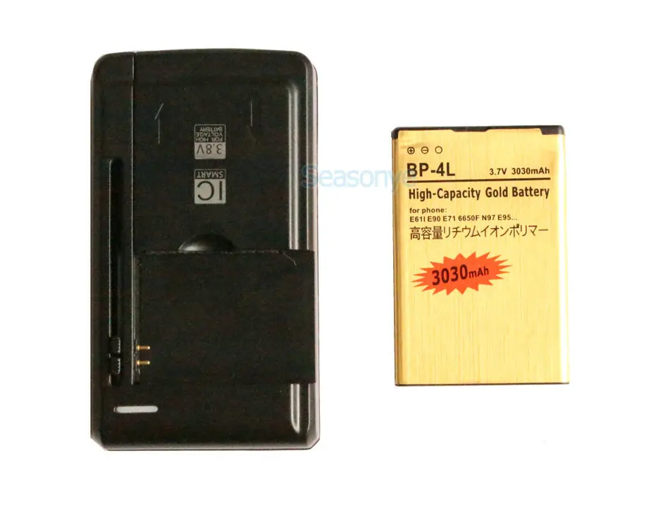 Seasonye 3030mAh BP 4L Золотая запасная батарея + универсальное зарядное устройство для Nokia