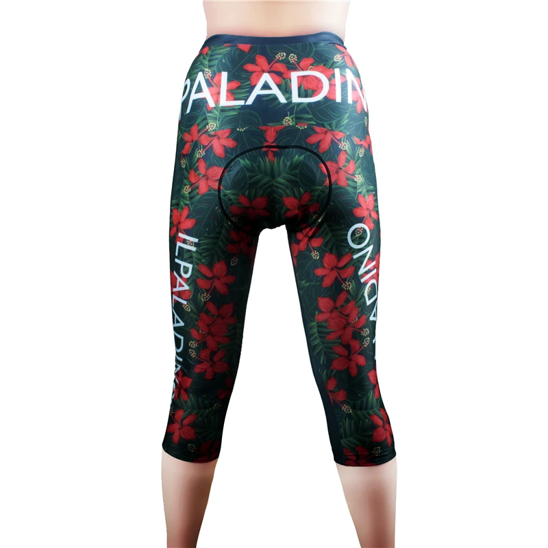 ILPALADINO Women Bike pants Cycling Gel 3D Padded Pants Tight 3/4 Capri Shorts Outdoor Sports Bicycle Clothing Cycling wear