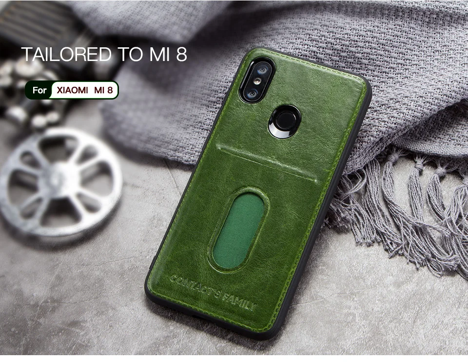 xiaomi leather case color Dành Cho Xiaomi 8 Bao Da Ốp Lưng Ví Da Chính Hãng Coque Flip Cover Ốp Bảo Vệ 360 Cho Xiaomi Nồi Cơm Điện Từ Xaomi 8 Ốp Lưng sang Trọng xiaomi leather case color