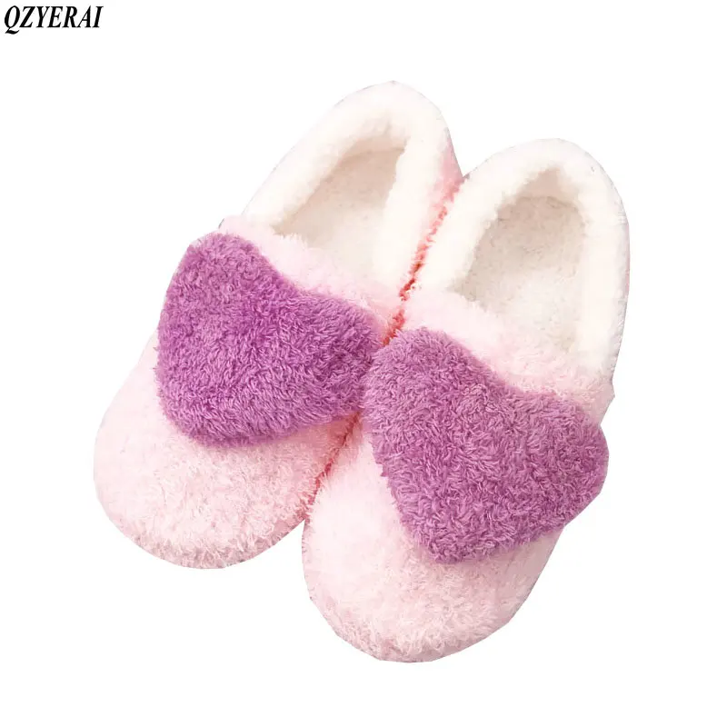 

Low price hot sale family indoor warm slippers for girls, plush flat slippers qualified quality fashionable and lovely warm