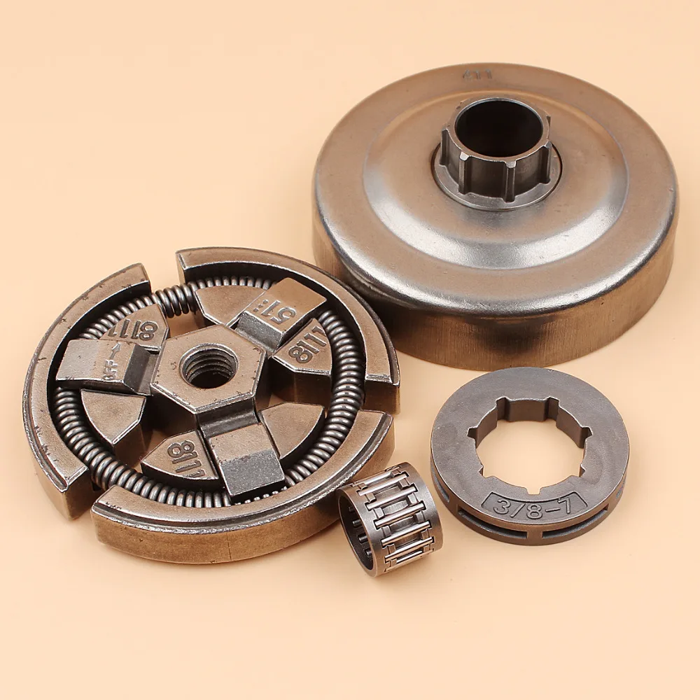 3/8"-7Teeth Clutch Drum Sprocket Rim Needle Bearing Kit Fit Husqvarna 55 51 50 EPA Rancher Chainsaw Replacement NEW 3/8"-7Teeth Clutch Drum Sprocket Rim Needle Bearing Kit Fit Husqvarna 55 51 50 EPA Rancher Chainsaw Replacement NEW