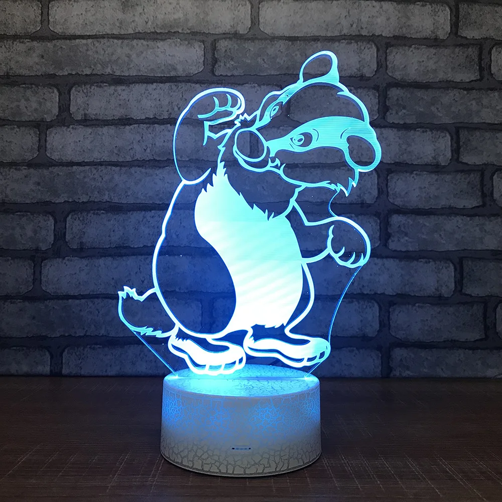 

Creative Business Gift Colorful Night Lamp Remote Touch switch Led Night Light White base Lovely 7 color change 3D Lamp