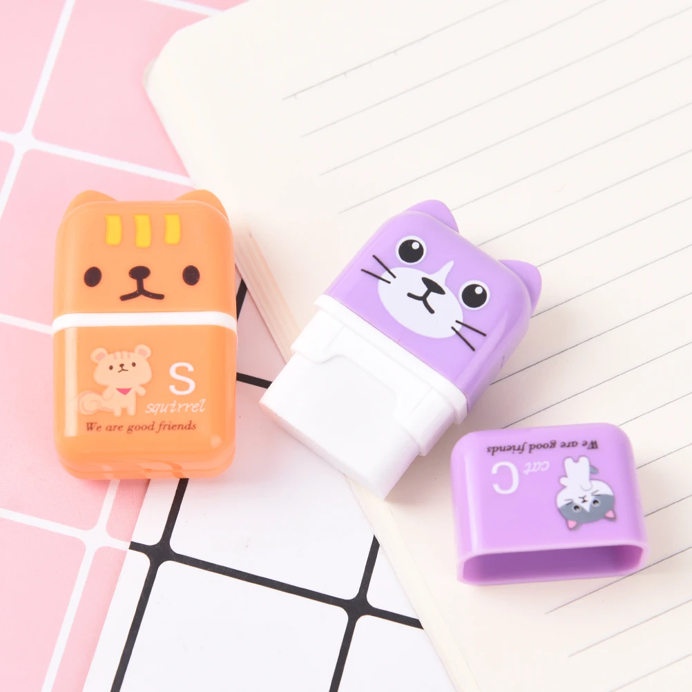 1Pcs/lot Creative Roller Eraser Cute Cartoon Erasers Children School Stationery Supplies Student