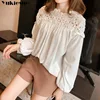 white woman blouses summer women's shirt blouse for women blusas womens tops and blouses lace chiffon shirts ladie's plus size 2