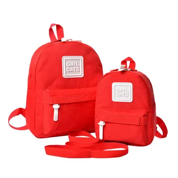 

Two Pieces Backpack For Teenager Cartoon Alphabet Printed Nylon Packages Large Capacity Leisure Fashion Schoolbag Mochila Mujer