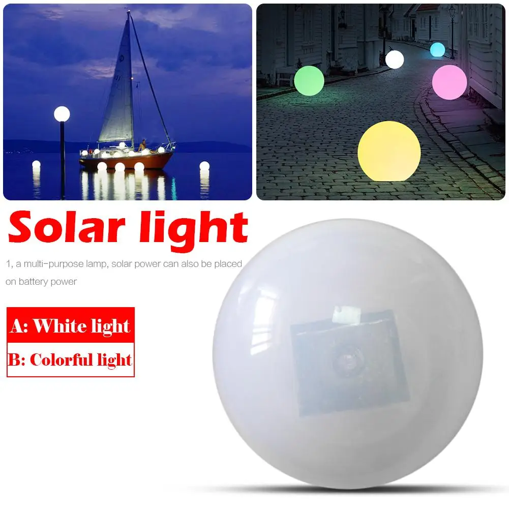 

Solar Waterproof Floating Light Colorful Alternating Light for Camping Beach Home Garden