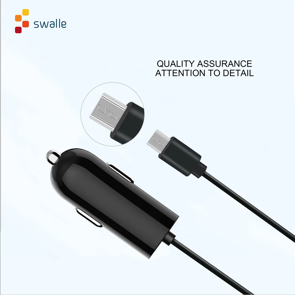 

Swalle Mobile Phone Charger Universal Car Charger with Cable Cellphone Fast Charger for Samsung Huawei Xiaomi LG Tablet Android