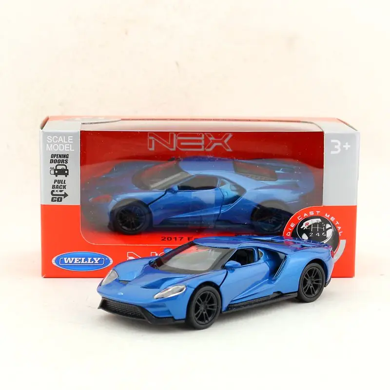 

1pc 1:36 11.6cm mini WELLY 2017 Ford GT sports car pull back alloy model home collection decoration cool boy toy gift