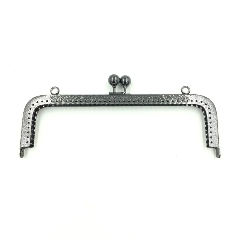 

10Pcs Gunmetal Rectangle Frame Kiss Clasps Lock Clips Clutch Handbag Handle Making 20x9cm