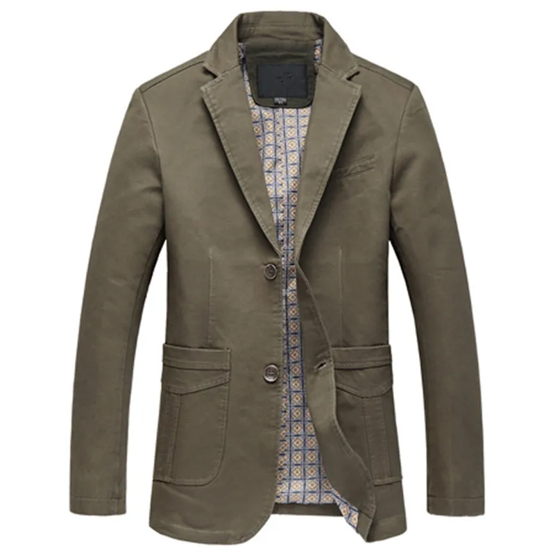 Coupe Hommes Bon Green Xl 5xl Manteaux Blazers Coton Taille Mâle vent Vestes khaki Blazer 2018 Classique Épaissir Casual Pleine Chaud Army Veste Nouveau dCxBeo