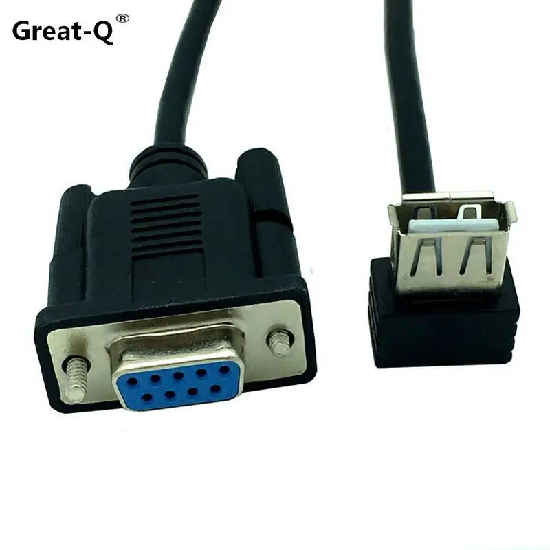 Большой q 5 шт. RS232 DB9 женщина к USB 2.0 Женский последовательный кабель Шнур адаптер конвертер 8" дюйм 25 см оптовая продажа