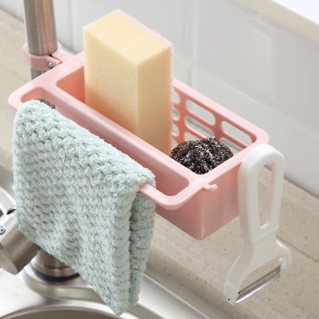 

Faucet Clip Drain Rack Kitchen Sink Rag Bath Holder Soap Storage Box Household Shelf Bathroom Kitchen Organizer Stands Basket