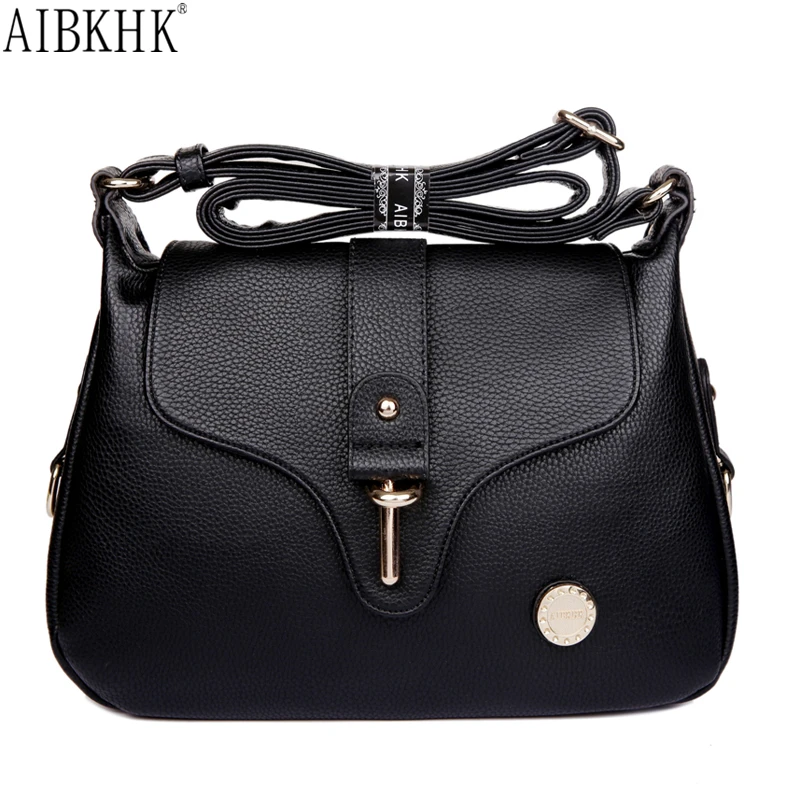 

AIBKHK 2016 Vintage Fox Style Momma Satchels Women Gift Famous Brands Luxury Genuine Leather Messenger Cover Hasp Shopper Bags