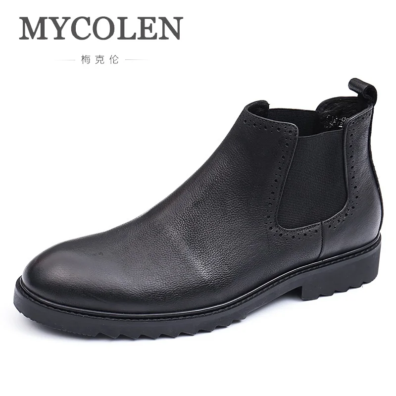 

MYCOLEN Luxury Designer Men Leather Boots Men Ankle Boots Popular Casual Shoes High Quality Outdoor Boots Bota Masculina