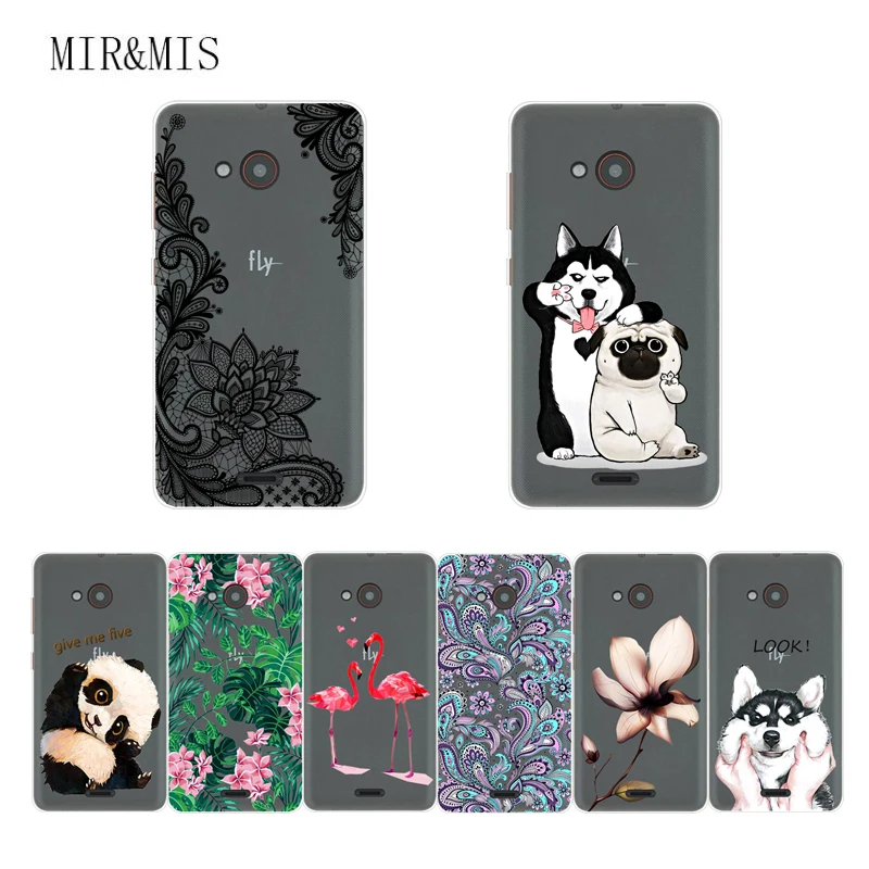 For Fly Fs408 Stratus 8 4.0 Inch Phone Case Soft TPU Silicone Back Cover Protective Printed Fundas |