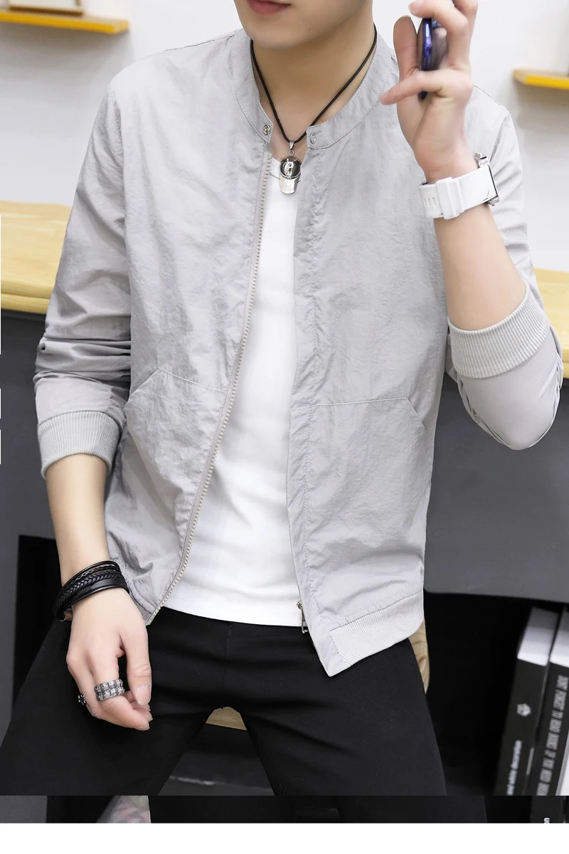 Men Summer Sunscreen Jackets 2019 Ultra Light Mens Streetwear Jacket Thin Slim Windbreaker Skin Coat Quick-Dry Beach Jacket 4XL