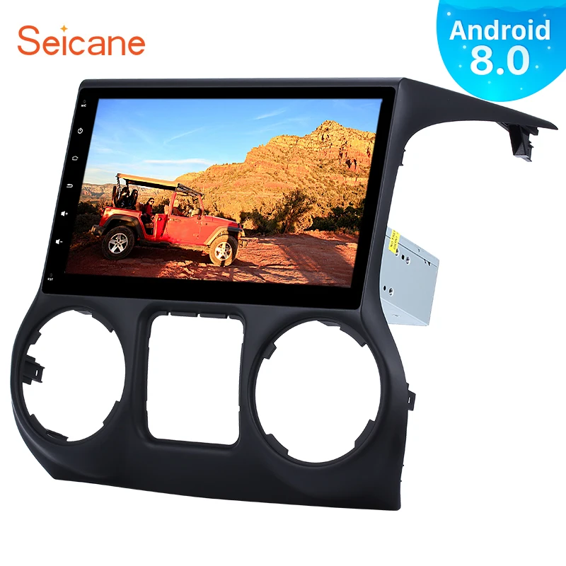 

Seicane Android 8.0 10.1 Inch HD 1080P Car Radio Stereo GPS Multimedia Player For 2011 2012 2013 2014 2015 2016 JEEP Wrangler