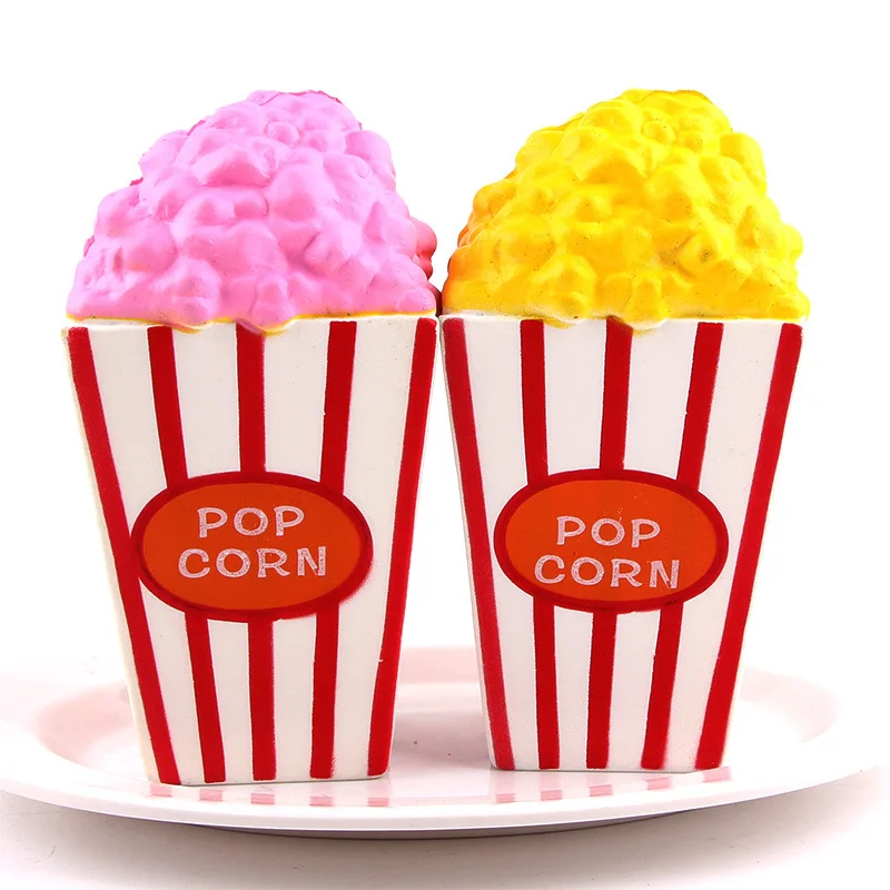 

15CM Jumbo Popcorn Squishy Slow Rising Cute Soft Squeeze Straps Anti Stress Cream Scented Cake Bread Kid Toy Fun Gift Wholesale