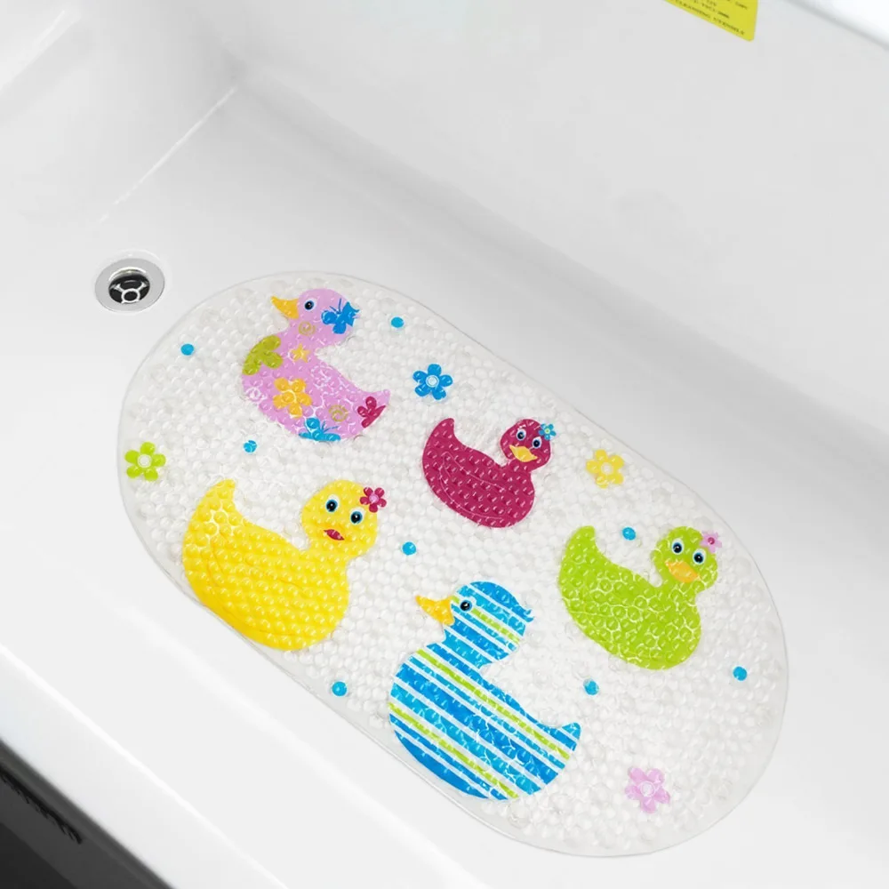 39cmx69cm Endless Pattern Cartoon Shower Mat Pvc Rubber Bath Tub