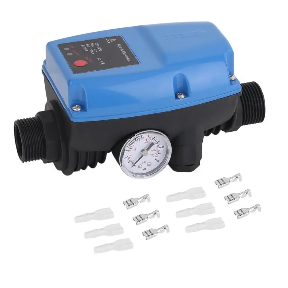 SKD-5 электронный водяной насос контроль давления Профессиональный автоматический переключатель контроля давления с манометром - Цвет: 1