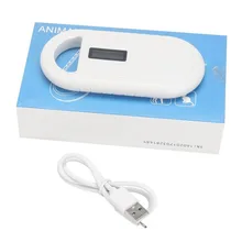 RFID Pet считыватель тегов 134,2 кГц животное микрочип распознавание считыватель уха тег сканер портативный Pet ID ридер