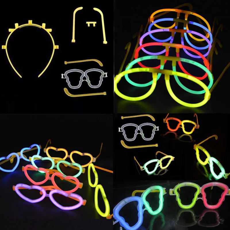 Светящийся яркий неоновые палочки очки оголовье светящийся неоновый очки Свадебные День рождения Рождество Хэллоуин