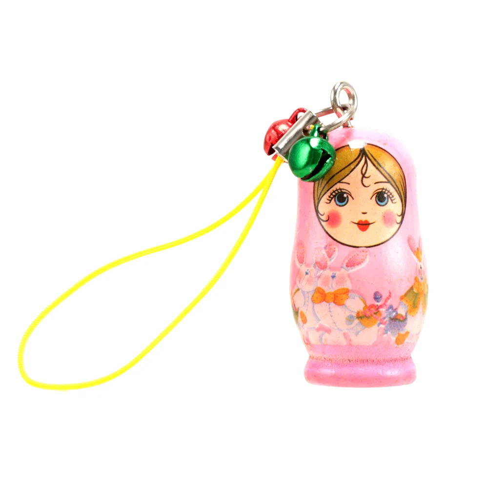 

12Pcs/set Cute Dolls Keychain Creative Key Chains Wood Matryoshka Russian Dolls Key Rings Toys for Children